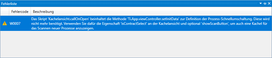 Error Window