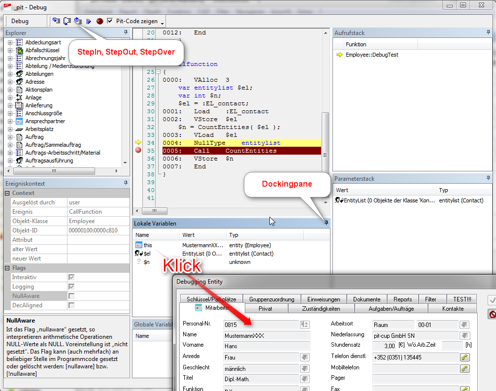 Debugger verbessern