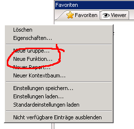 Favoriteneintrag für KLassenformeln