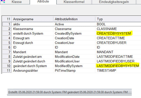 Statuszeile System anzeigen