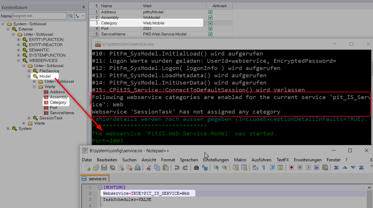 Webservice Kategorien