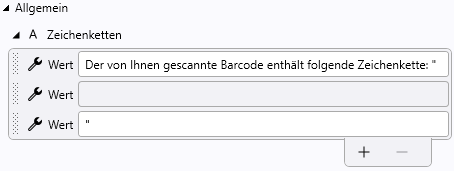 Zeichenketten-Eigenschaft der Aktion 'Text formatieren'